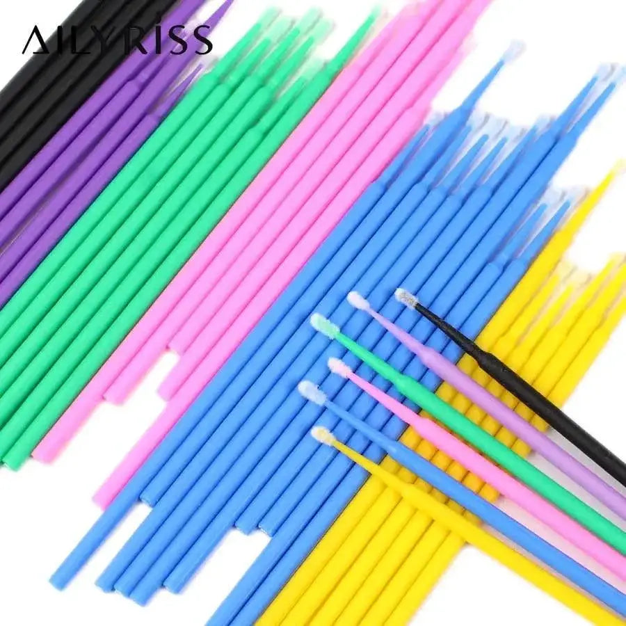 Disposable Precision Eyelash Extension Brushes 100 Micro