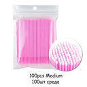 Disposable Precision Eyelash Extension Brushes - 100 Micro Brushes