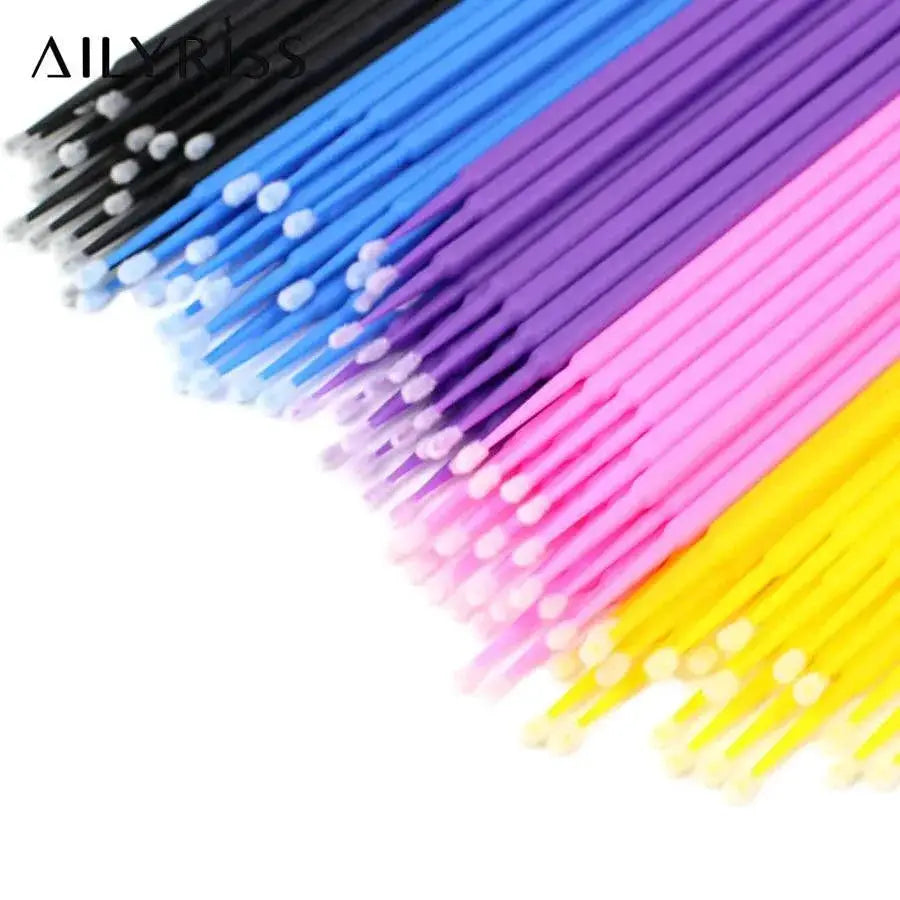 Disposable Precision Eyelash Extension Brushes 100 Micro