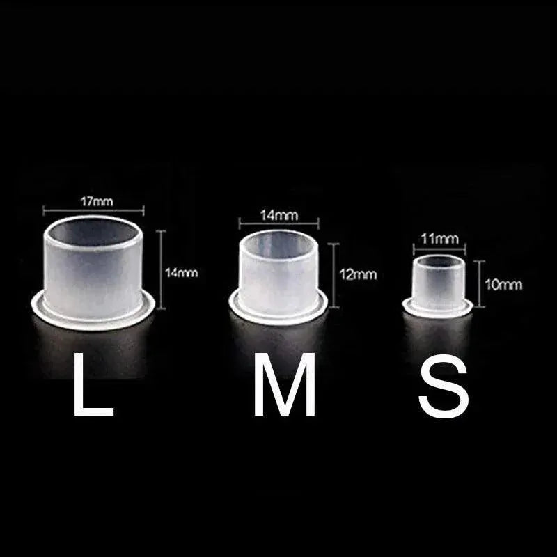 Disposable Tattoo Ink Cup Set With Clear Holder Base 100pcs
