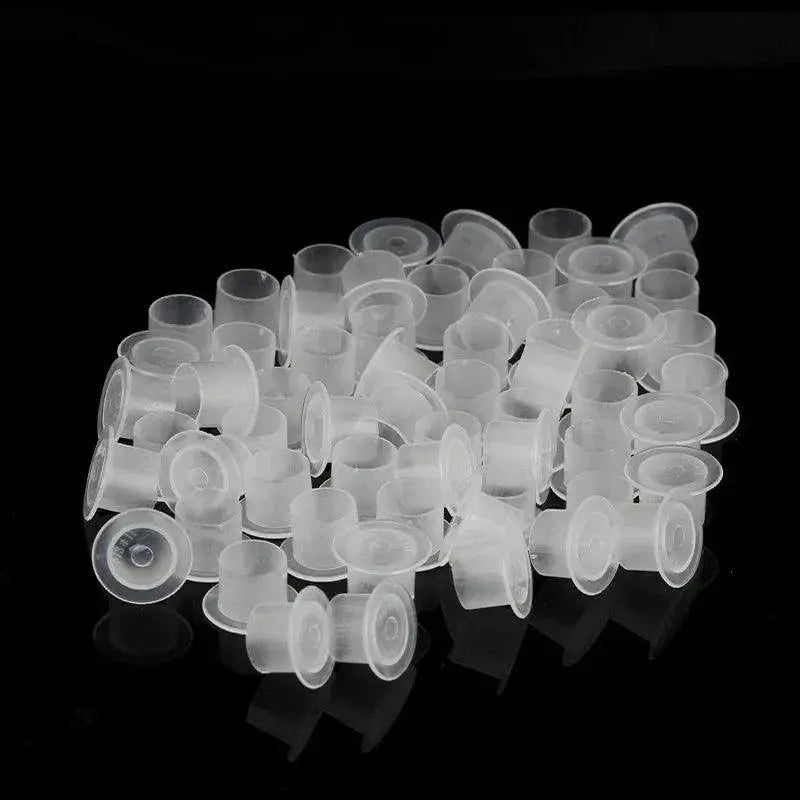 Disposable Tattoo Ink Cup Set With Clear Holder Base 100pcs