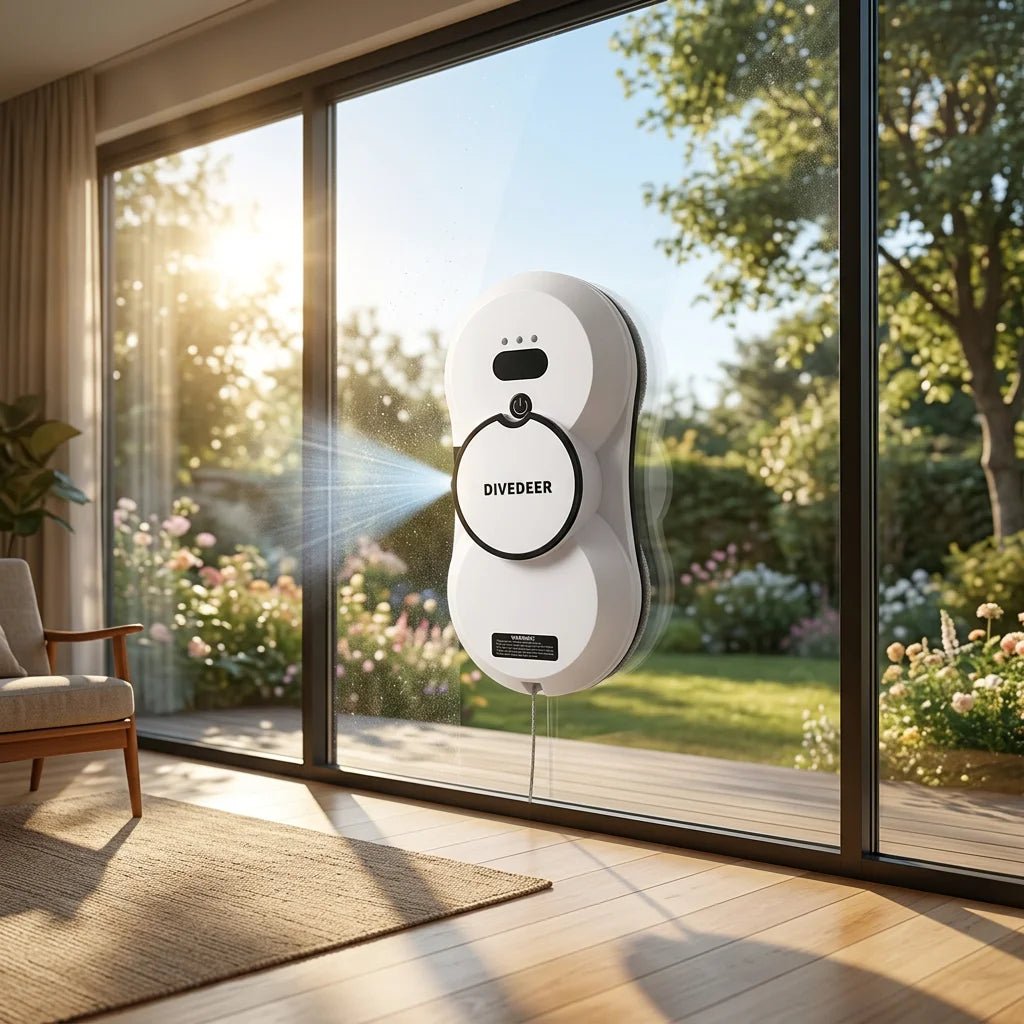DIVEDEER Home Intelligent Cleaning Robot - Auto Water Spray For Magnetic Windows