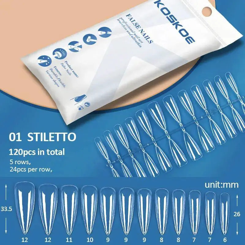 Diverse Style Nail Art Kit 120 Piece False Nail Set