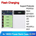 DIY 18650 Power Bank Case Dual USB-C Fast Charging 22.5W