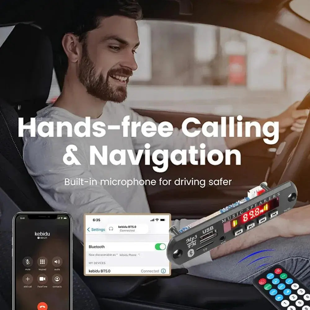 DIY Car Bluetooth Music Player Board Enhanced Wireless
