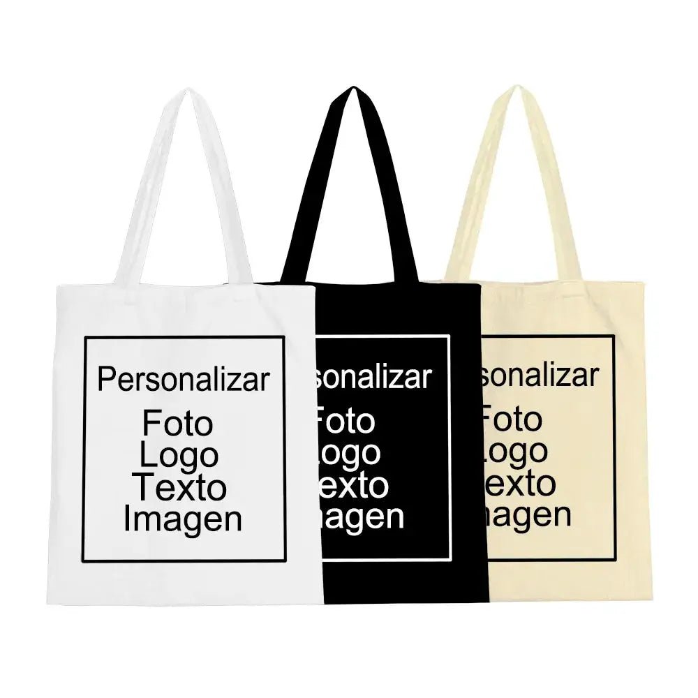 DIY Custom Logo Tote Canvas Shoulder Bag For Women Fashionable Personalizable
