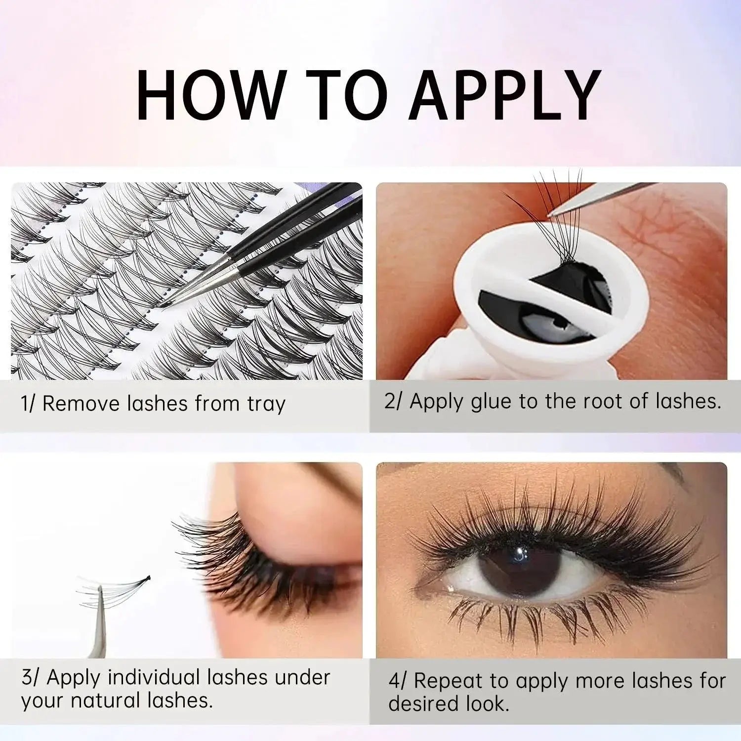 DIY Eyelash Cluster Extension Kit For Natural Fluffy Lashes