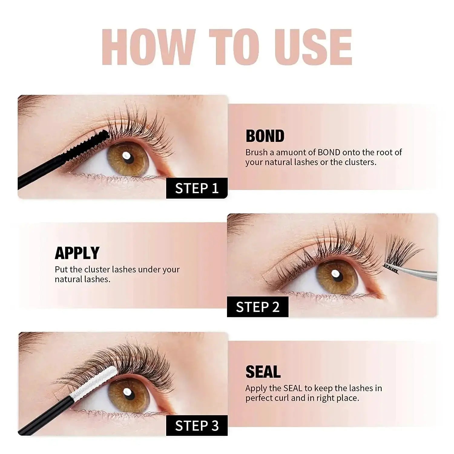 Lash Bond and Seal Kit Waterproof Glue Remover Extensions