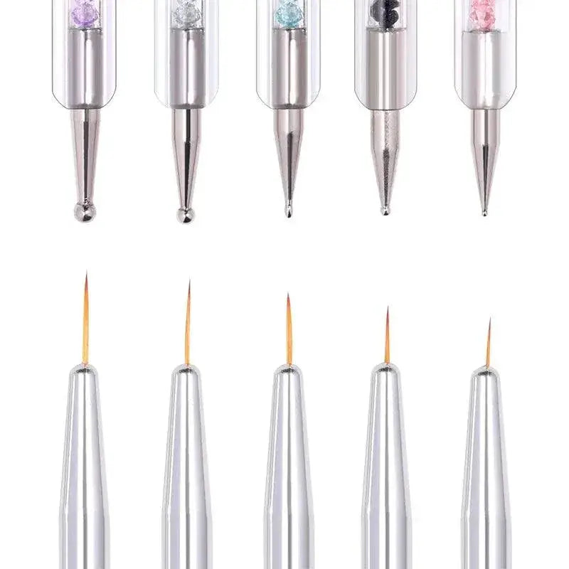 DIY Nail Art Brush Set 15 Piece Manicure Tools Kit