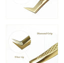 Eyelash Tweezers with Antislip Grip