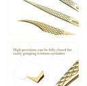 Eyelash Tweezers with Antislip Grip