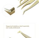 Eyelash Tweezers with Antislip Grip