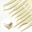 Eyelash Tweezers with Antislip Grip