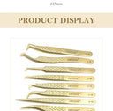 Eyelash Tweezers with Antislip Grip