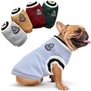 Dog Cat V-neck Teddy Knitted Vest - Winter Warm Apparel