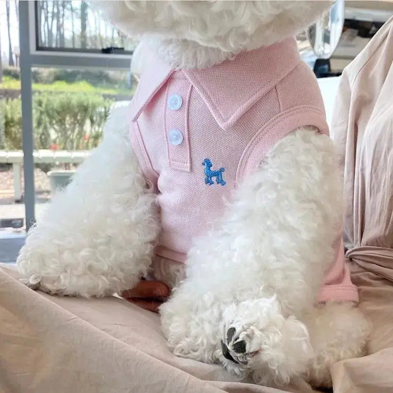 Dog Polo Shirt Soft Breathable Clothes for Small Medium Dogs