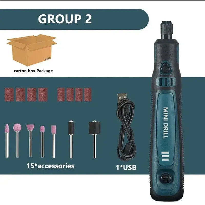 Donumeh Rechargeable Mini Rotary Tool Cordless Drill -  product image