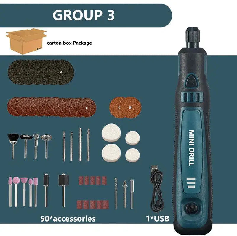 Donumeh Rechargeable Mini Rotary Tool Cordless Drill -  product image