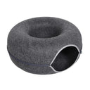 Donut Cat Bed with Interactive Tunnel Toys & Kitten House Basket