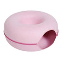 Donut Cat Bed with Interactive Tunnel Toys & Kitten House Basket