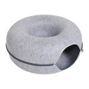 Donut Cat Bed with Interactive Tunnel Toys & Kitten House Basket
