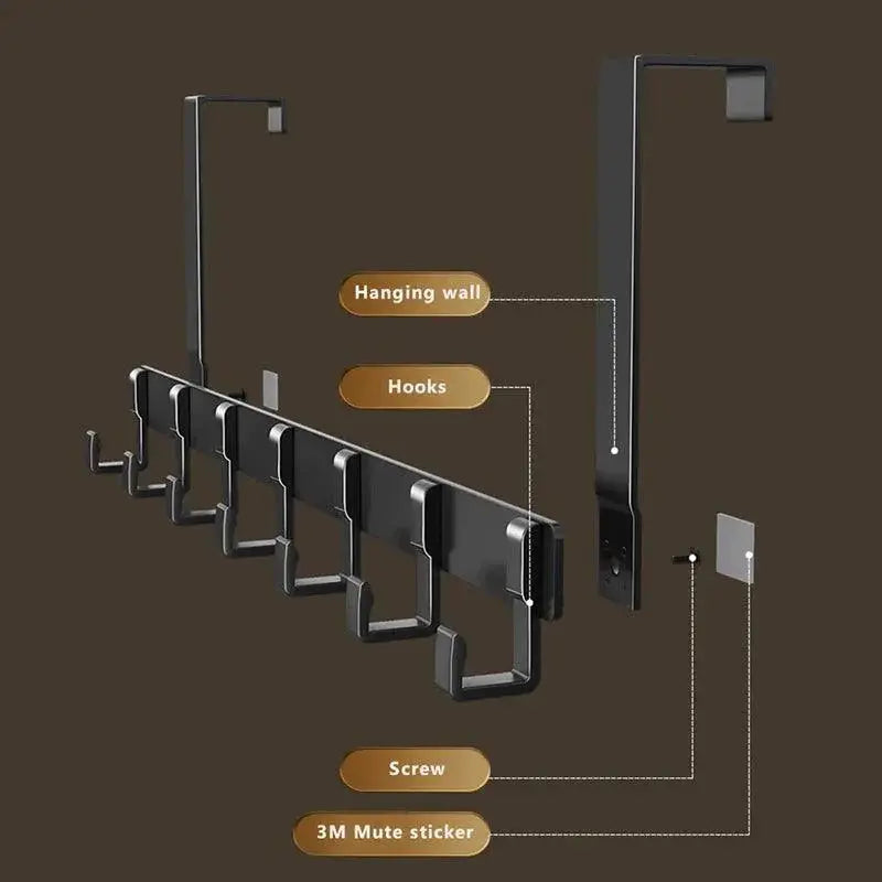 Door Hooks Organizer Rack Stylish Aluminum Coat Hanger