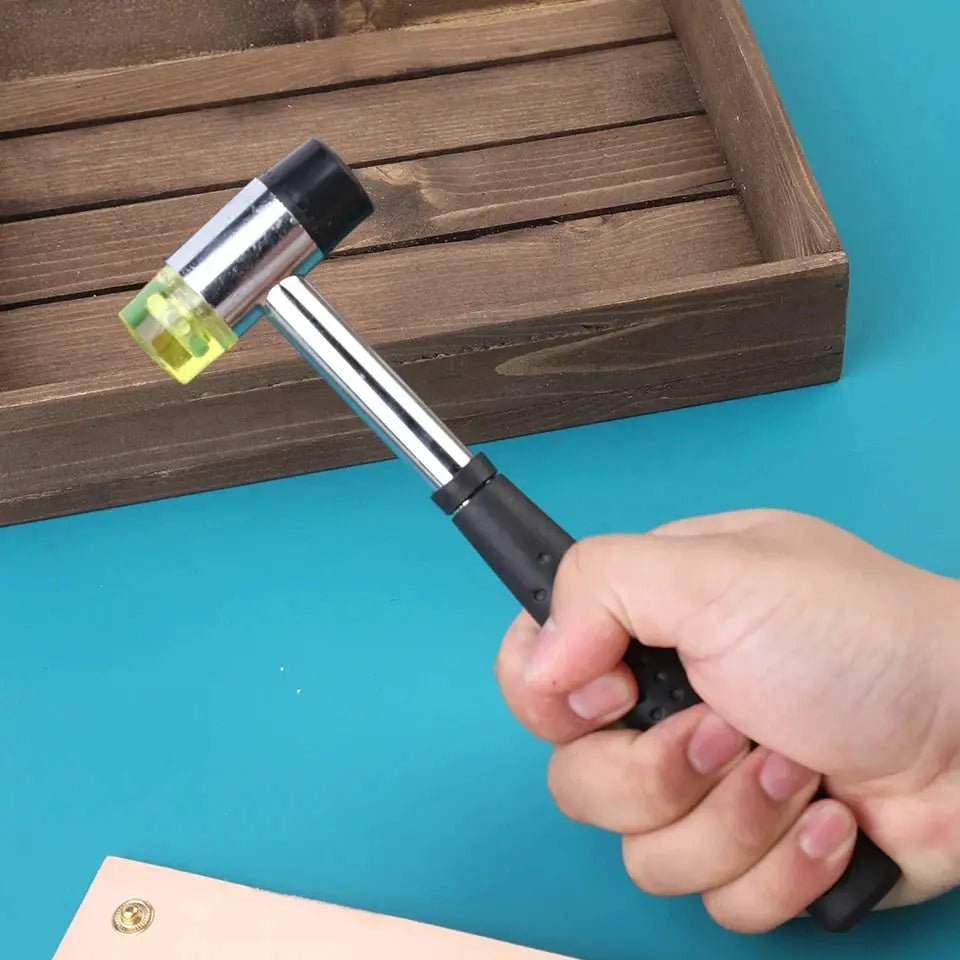 Double Face Soft Tap Rubber Hammer 25mm With Non Slip Grip Multitool For DIY Projects
