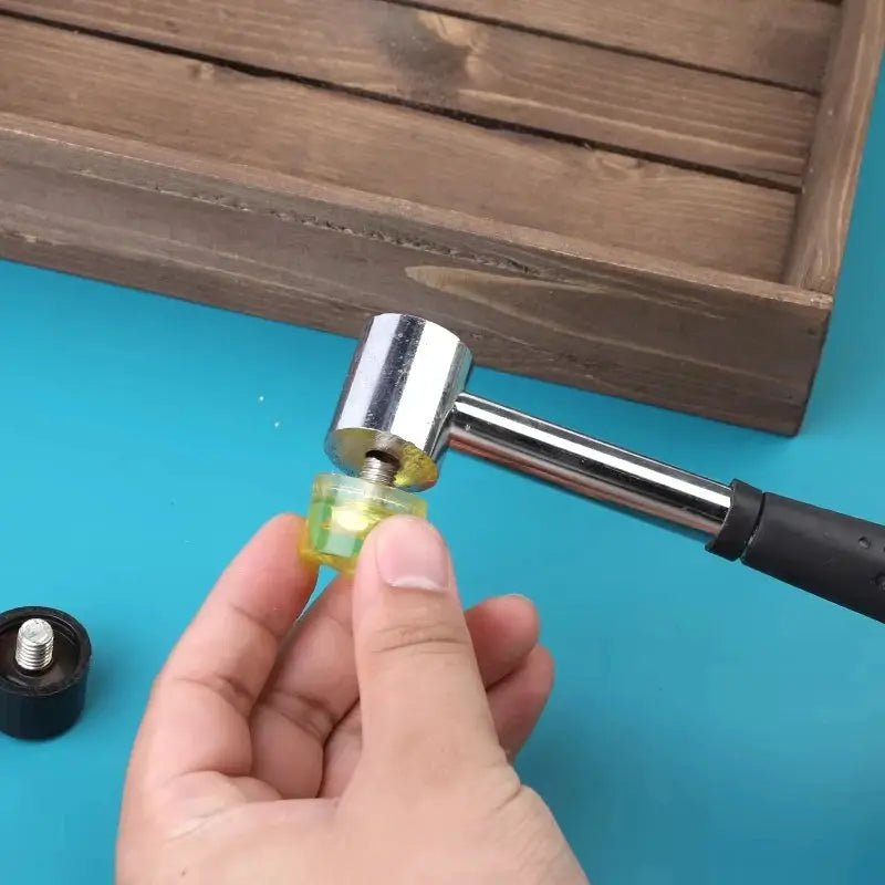 Double Face Soft Tap Rubber Hammer 25mm With Non Slip Grip Multitool For DIY Projects