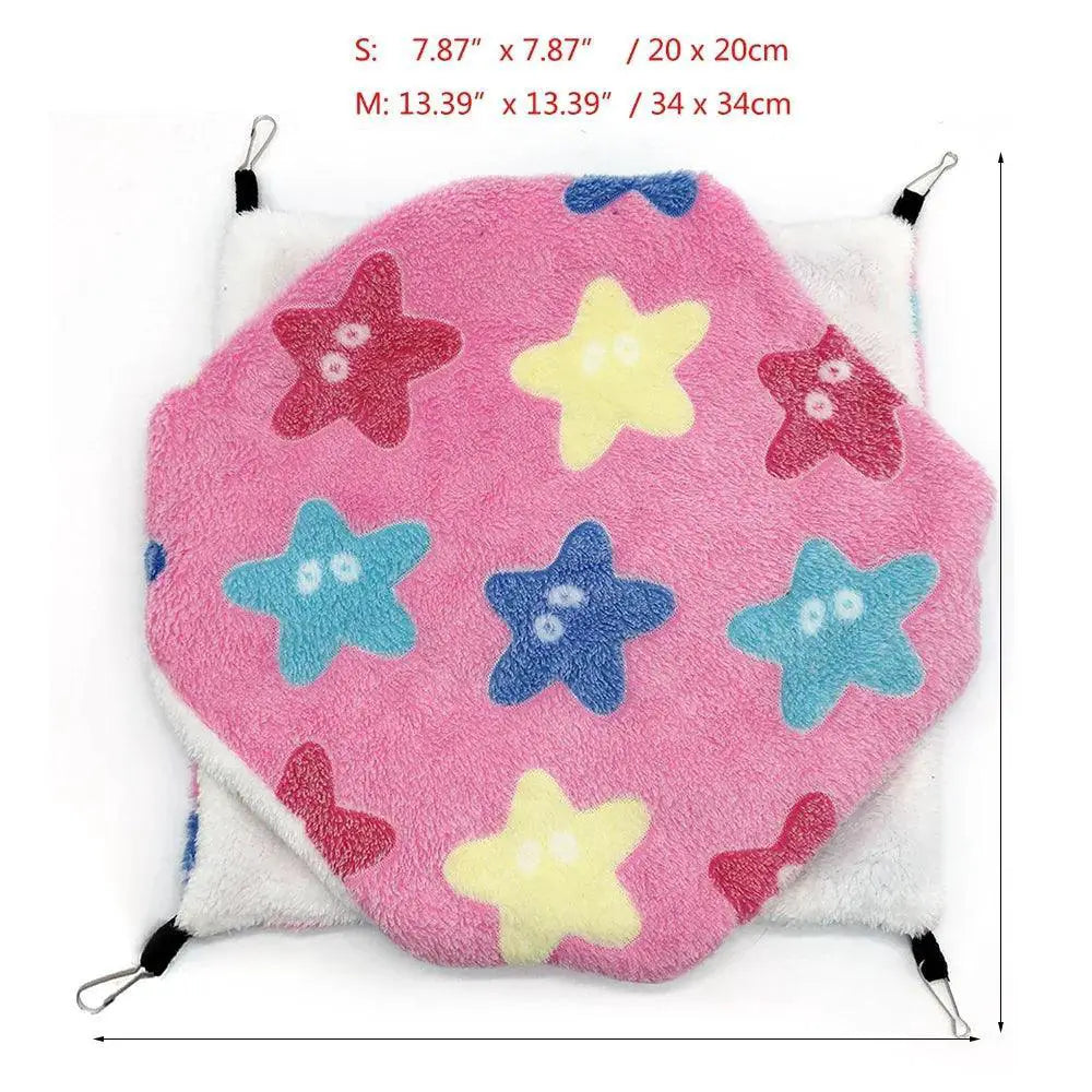 Double Thick Plush Hamster Hammock Cozy Retreat For Pets