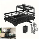 Double Tier Dish Rack for Busy Kitchens