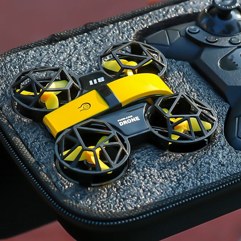 Dowellin D12 Drone Mini RC Quad Copter - HD Dual Camera Fixed Height Flight NowX