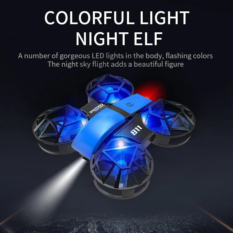 Dowellin D12 Drone Mini RC Quad Copter - HD Dual Camera Fixed Height Flight NowX