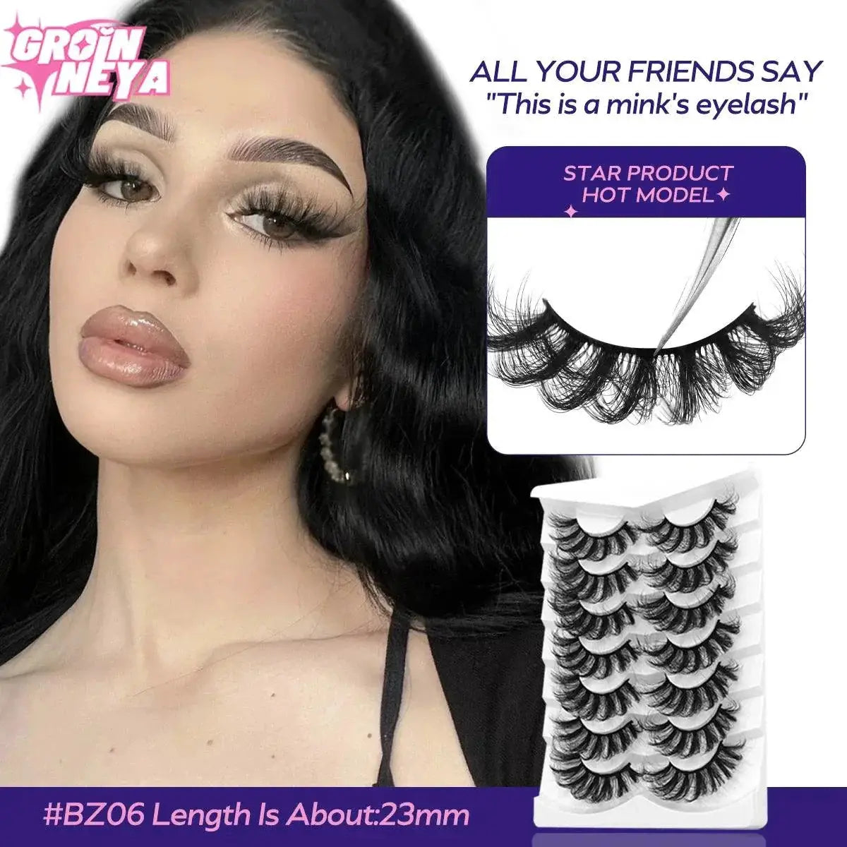 Dramatic 6D Faux Mink Eyelashes Variety Pack Flirty Finish