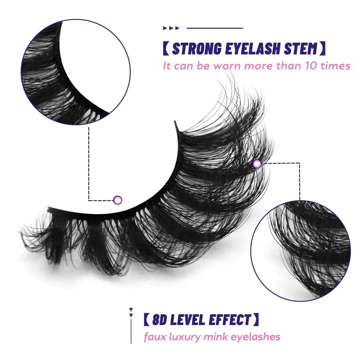 Dramatic 6D Faux Mink Eyelashes Variety Pack Flirty Finish
