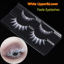 Dramatic White Cosplay Eyelashes for Halloween Wispy Extensions