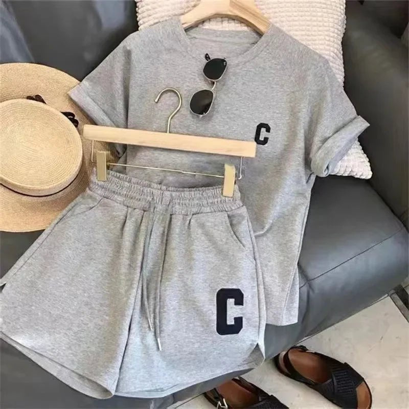 DreamNest Two Piece Women Summer Sleepwear SetNow - Breathable Loose Fit Comfort