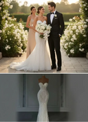 Wedding Dress for Brides with Pearl Sparkle