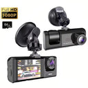 DriveGuard 3-Camera Dash Cam System With Night Vision Pro - 1080P Front And Rear