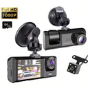 DriveGuard 3-Camera Dash Cam System With Night Vision Pro - 1080P Front And Rear