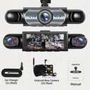 DriveGuard 4 Channel Dash Cam 360 Degree Car Video Recorder - Night Vision Ultra