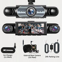 DriveGuard 4 Channel Dash Cam 360 Degree Car Video Recorder - Night Vision Ultra