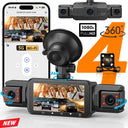 DriveSafe Dashcam 4Channel Black Box WiFi - 1080P Night Vision Hardwire Kit Plus