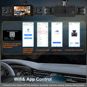 DriveSafe Dashcam 4Channel Black Box WiFi - 1080P Night Vision Hardwire Kit Plus