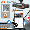 DriveSafe Dashcam 4Channel Black Box WiFi - 1080P Night Vision Hardwire Kit Plus