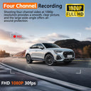 DriveSafe Dashcam 4Channel Black Box WiFi - 1080P Night Vision Hardwire Kit Plus