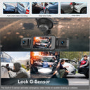 DriveSafe Dashcam 4Channel Black Box WiFi - 1080P Night Vision Hardwire Kit Plus