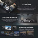 DriveSafe Dashcam 4Channel Black Box WiFi - 1080P Night Vision Hardwire Kit Plus