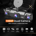 DriveSafe Dashcam 4Channel Black Box WiFi - 1080P Night Vision Hardwire Kit Plus