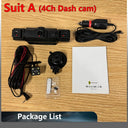 DriveSafe Dashcam 4Channel Black Box WiFi - 1080P Night Vision Hardwire Kit Plus