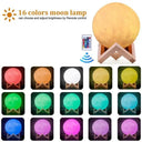 Moon Lamp Dropship 3D Print Colorful USB Night Light Gift
